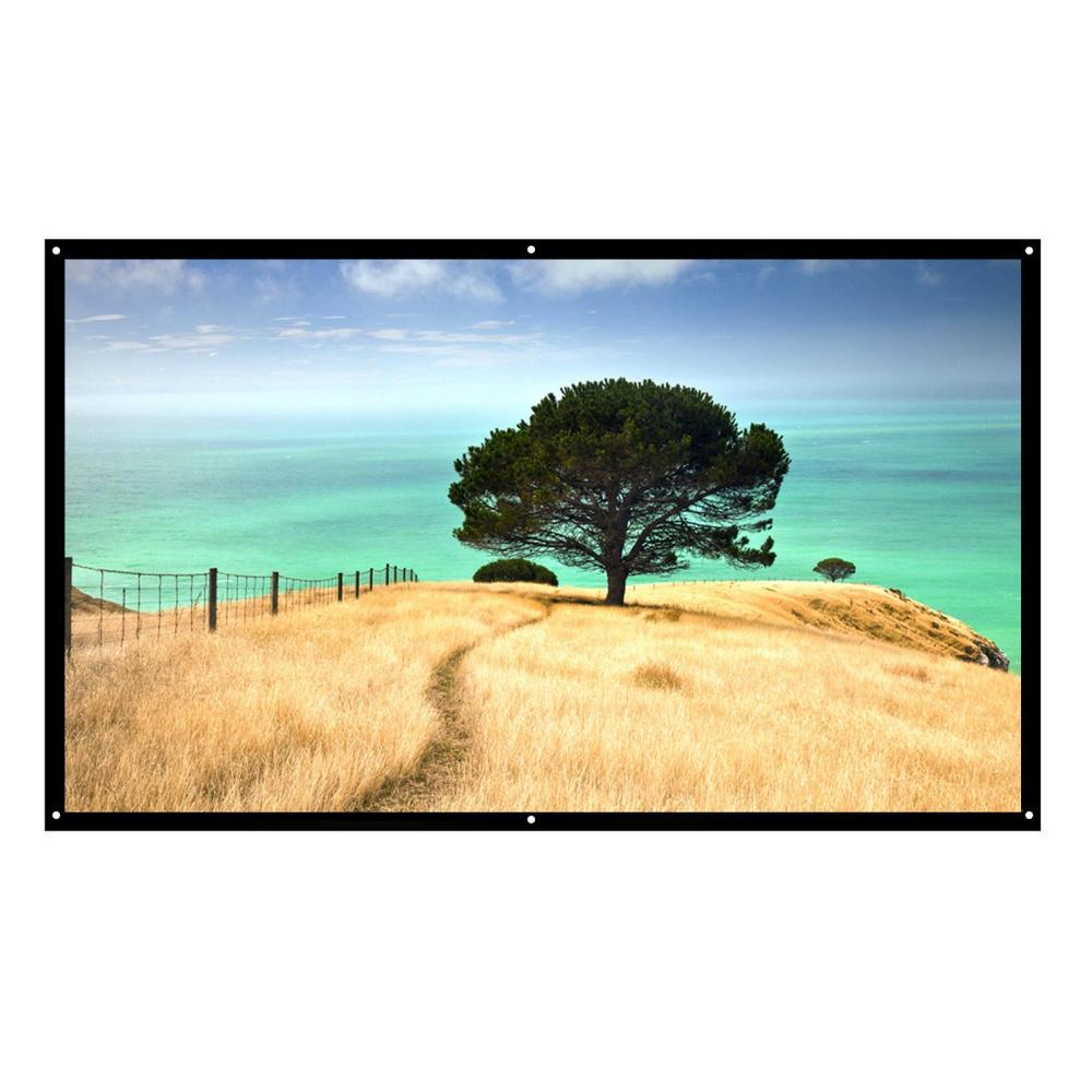 100-inch 16:9 Projector Screen Portable HD Projection Screen Foldable Wall Mounted for Home Theater Office Movies Indoors Outdoors  |  Projector Screen & Holder Accessories Projector Screen & Holder Accessories Projector Screen & Holder Accessories