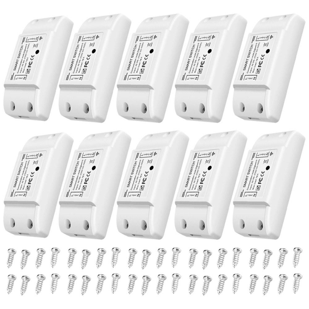 10Pcs WiFi and BT Smart Switch 10A 2200W Dual Mode On/Off Device Universal Smart Home Automation Module  |  Smart Home System Smart Device Smart Home System