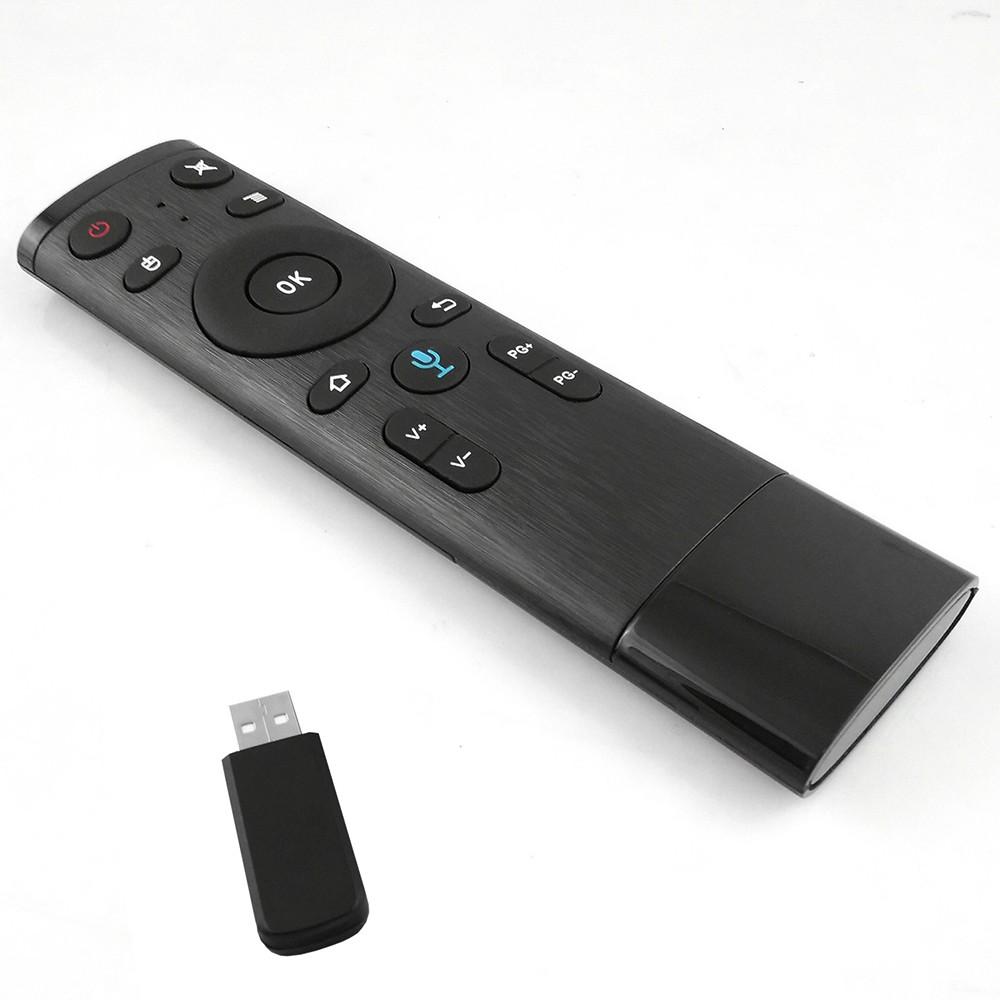 2.4G Wireless Remote Control with USB Receiver Voice Input for Smart TV Android TV Box HTPC PC Projector Black  |  Android TV Dongle & Accessories Android TV Dongle & Accessories