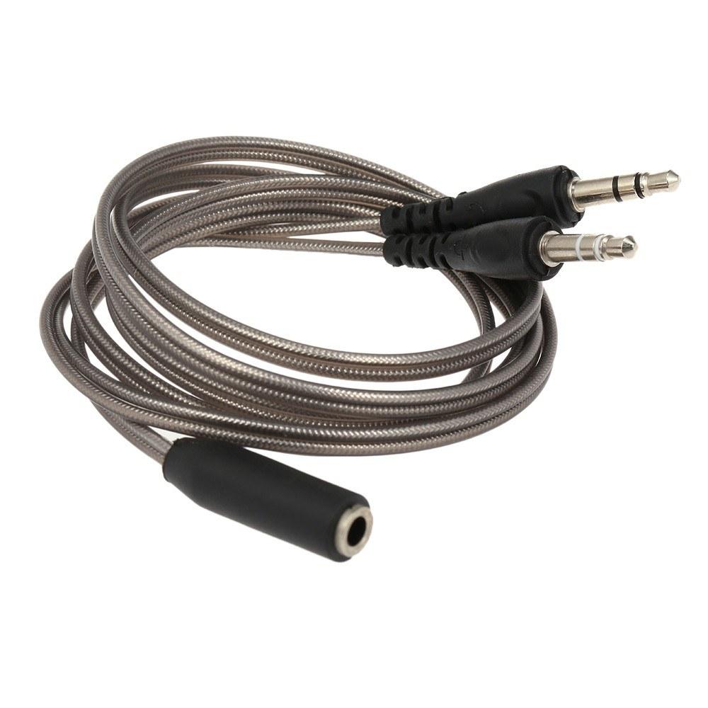 3.5mm Audio Y Splitter Cable 1 Female to 2 Male Converter Earphone Microphone Cord Adapter for Headphone to Desktop Laptop PC  |  Audio Cables & Connectors Audio & Video Player Accessories Audio Cables & Connectors