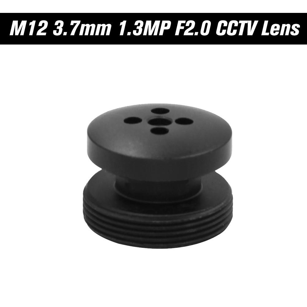 3.7mm M12 Button Lens M12 Mount, 1.3 Megapixel 80degree Horizontal Viewing Angle F2.0 fixed Iris for CCTV Cameras  |  Surveillance Accessories Security Protection Surveillance Accessories