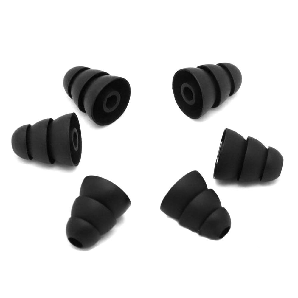 3 Pairs 6 PCS Three Layer Silicone In-Ear Earphone Covers Cap Replacement Earbud Bud Tips Earbuds eartips Earplug Ear Pads Cushion Random Color & Size  |  Headphone Accessories Headphone Headphone Accessories