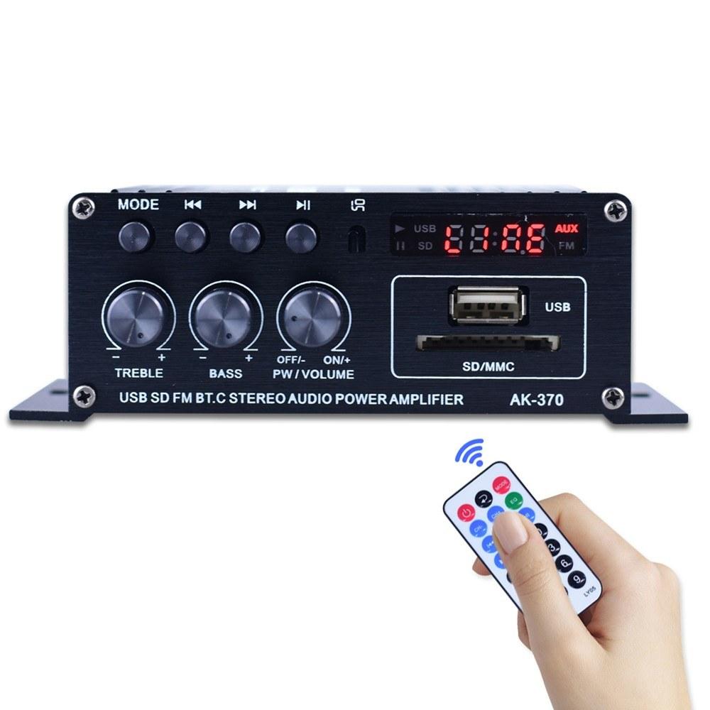 AK370 Mini Audio Power Amplifier Portable Sound Amplifier Speaker Amp for Car and Home  |  Others Other Consumer Electronics Black