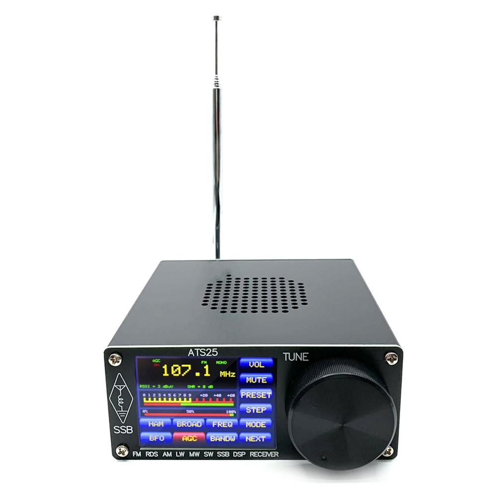 All-Band Radio Receiver Aluminum Alloy Cover Receiver FM MW SW SSB with 2.4 Inch Touching Screen Search HAM Band Quick Channel  |  Receiver Other Consumer Electronics Black