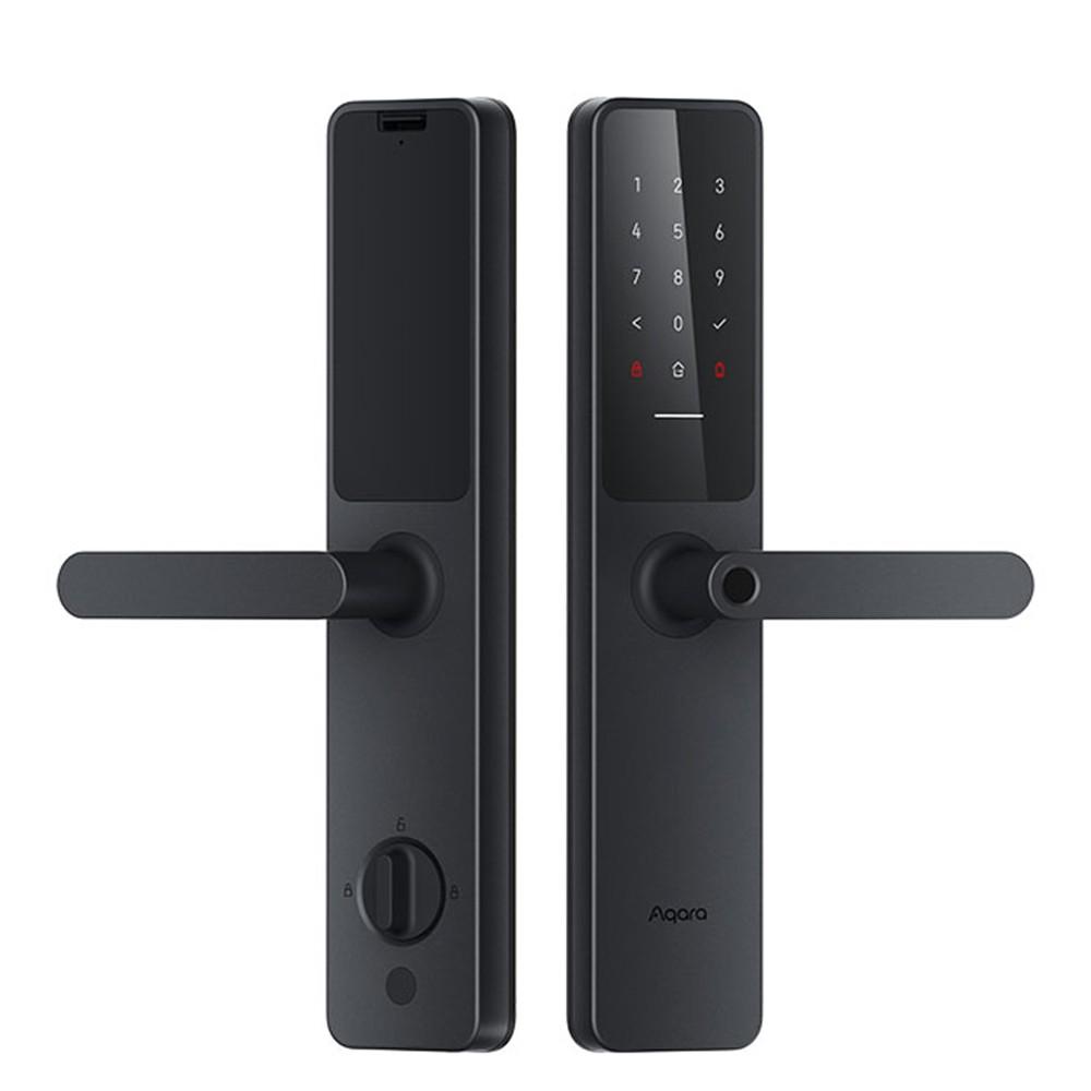 Aqara A100 Pro Smart Door Lock – Zigbee & BT 5.0 Enabled, Fingerprint Unlock Technology  |  Smart Door Lock Smart Device Black