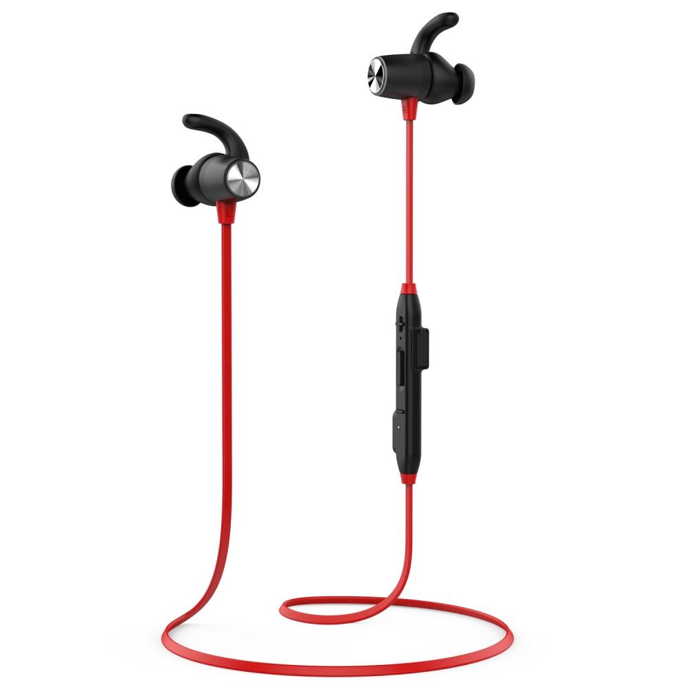 dodocool Magnetic Wireless Stereo Sports In-Ear Headphone with HD Mic CVC 6.0  |  Bluetooth Headphone Bluetooth Headphone Black/Red