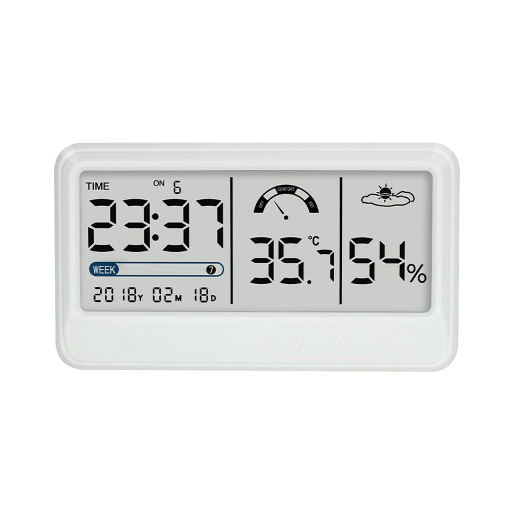 Electronic Digital Hygrometer Humidity Meters Gauge with Time Date LCD Display Clock  |  Smart Home Health Smart Device Smart Home Health