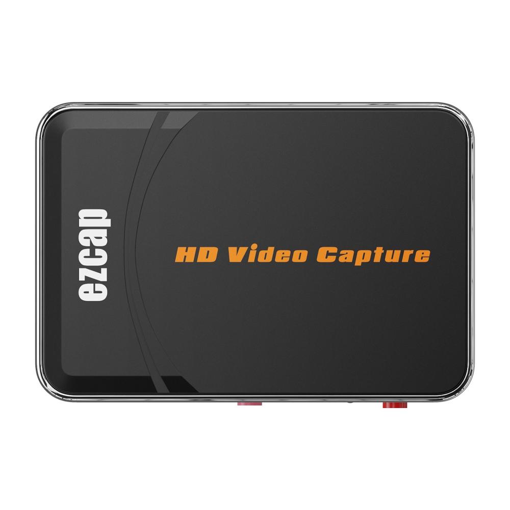 ezcap 280HD Video Capture Box 1080P HD Recording Box Audio Video Converter Support HD IN & OUT MIC IN Plug and Play for DVD Camcorder Set-Top Box Computer Game Console  |  Video Capture Audio & Video Player Accessories Black