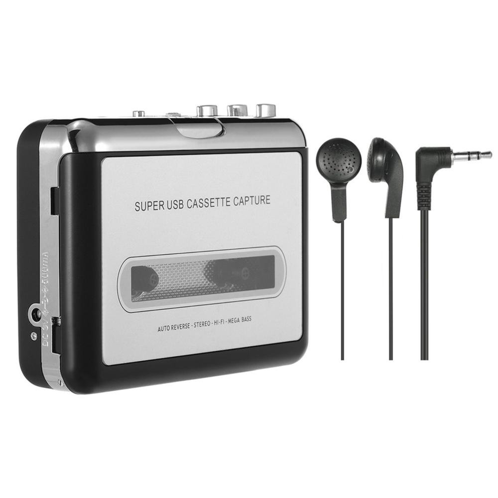 ezcap USB Cassette Capture Tape-to-MP3 Converter with Earphone  |  Audio Cables & Connectors Audio & Video Player Accessories Audio Cables & Connectors