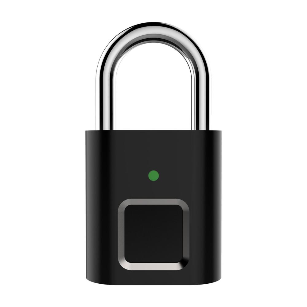 Fingerprint Padlock Biometric Padlock  |  Smart Door Lock Smart Device Black