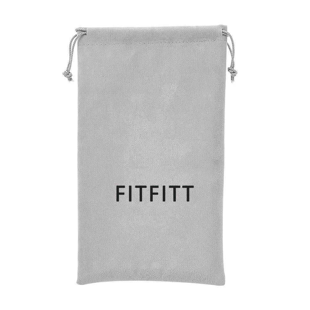 FITFITT Storage Bag Carrying Bag Small Drawstring Flocked Protection Pouch Grey 13.5*23.5CM  |  Headphone Accessories Headphone Grey