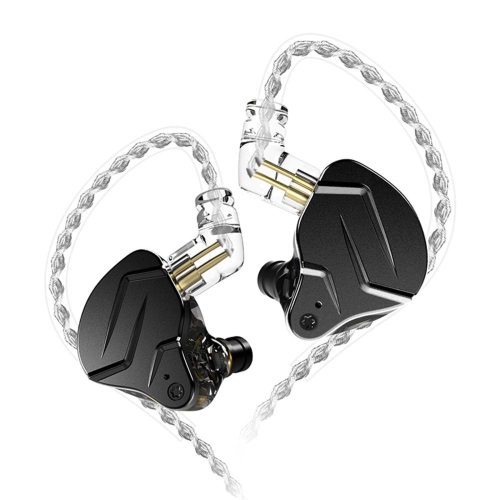 KZ ZSN PRO X In-ear Headphone 1DD+1BA Hybrid Dual Dynamic Driver Earphone (No Mic)  |  Wired Headphone Headphone Black1