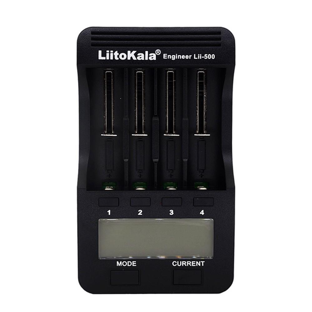 LiitoKala Lii-500 Intelligent Battery Charger Smart Charger w/ 4 Battery Slots LCD Display for Ni-MH Ni-Cd Li-ion Rechargeable Batteries EU Plug  |  Chargers & Adapters Chargers & Adapters Black