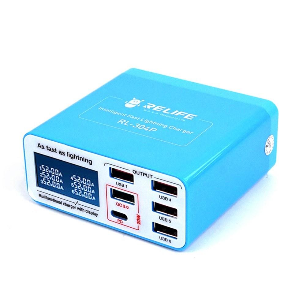 Multi-Ports Intelligent  USB Quick Recharger with LCD Display  |  Chargers & Adapters Chargers & Adapters Chargers & Adapters