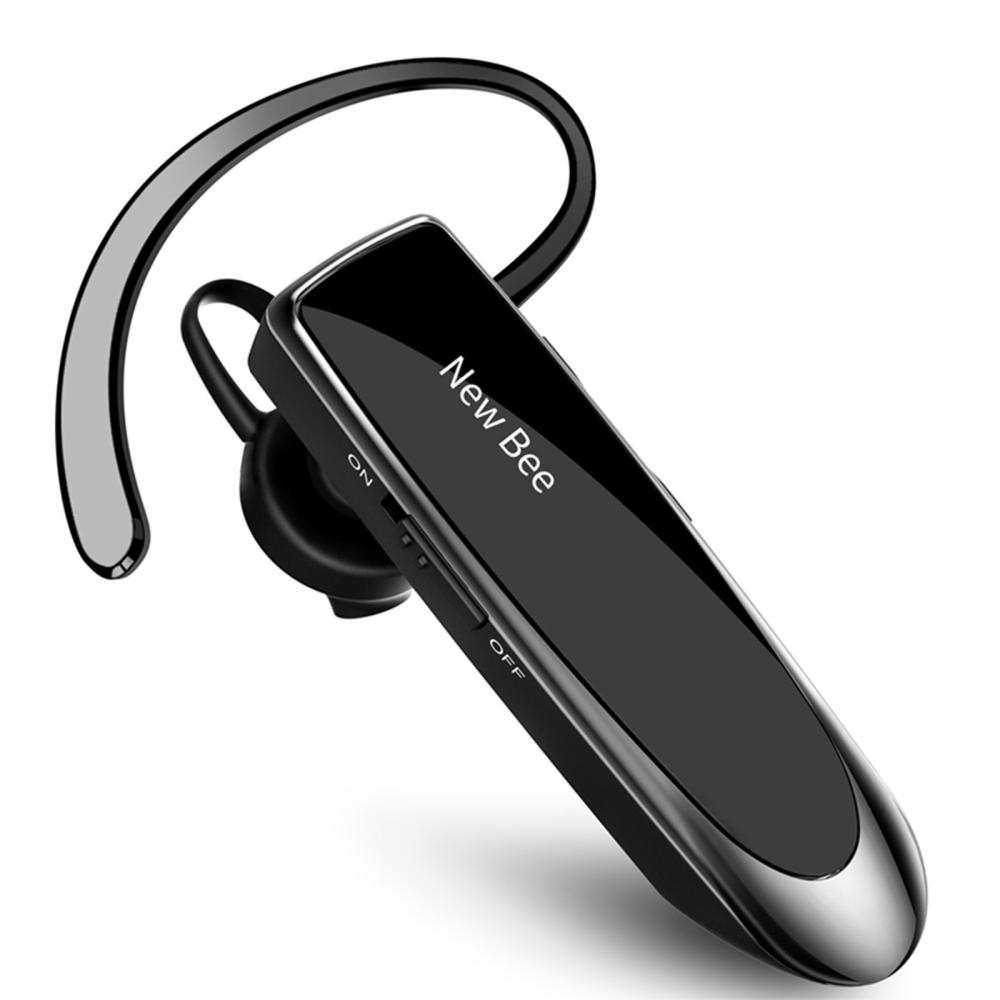 NEW BEE Auriculares inalámbricos con Bluetooth, micrófono con cancelación de ruido, auriculares deportivos, manos libres, 24 horas de conducción, 60 días de tiempo de espera para viajes de oficina y conducción  |  Bluetooth Headphone Bluetooth Headphone Black/Gold/Silver