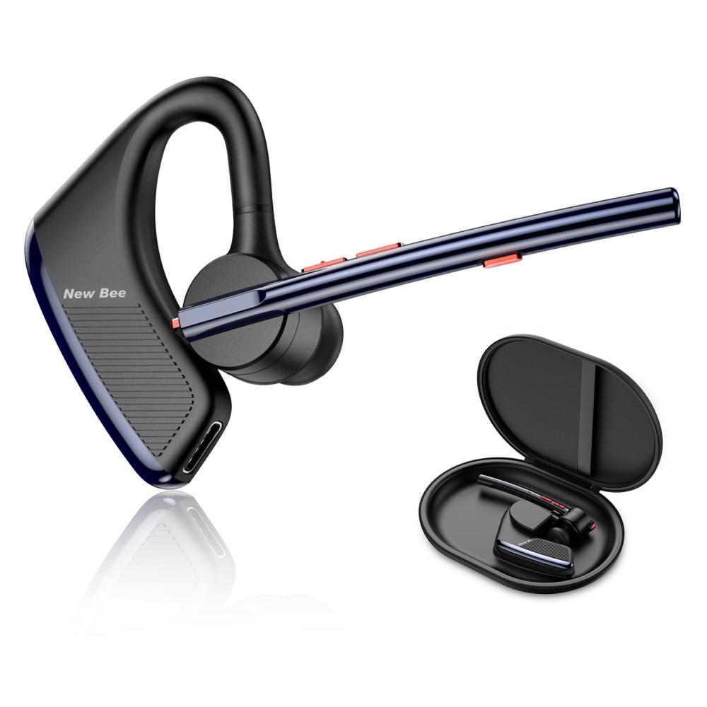 New Bee M50 Wireless BT5.2 Headset Hands-Free Earbud with Noise Cancelling Microphone for Office Travel Driving  |  Bluetooth Headphone Bluetooth Headphone Bluetooth Headphone