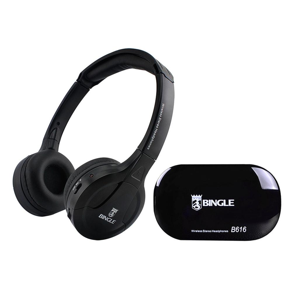 Original BINGLE B616 Multifunction Wireless Headset with Transmitter  |  Wired Headphone Headphone Black