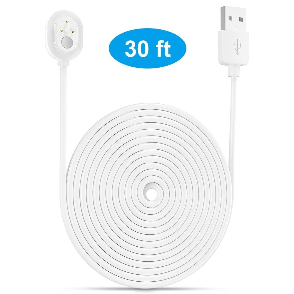 Power Cord for Arlo Ultra 4K UHD Magnetic Chanrging Cable Waterproof Charger Without Plug for Indoor and Outdoor Use 6M/9M 1pcs White  |  Surveillance Accessories Security Protection Surveillance Accessories