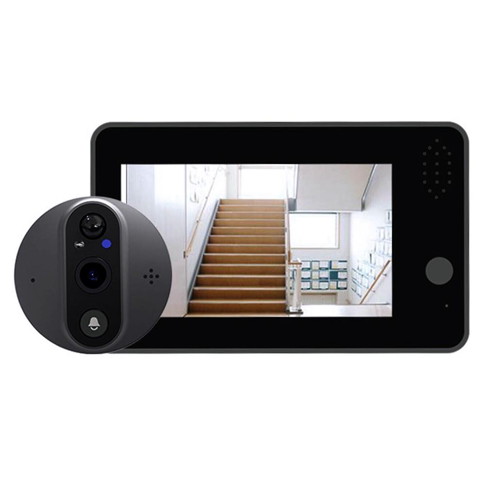 Smart WiFi Doorbell With 1080P/120°Camera Video Peephole For Door 4.3” LCD Screen 24H PIR Movement Detection Eye TUYA APP  |  Security Cameras Security Cameras Security Cameras