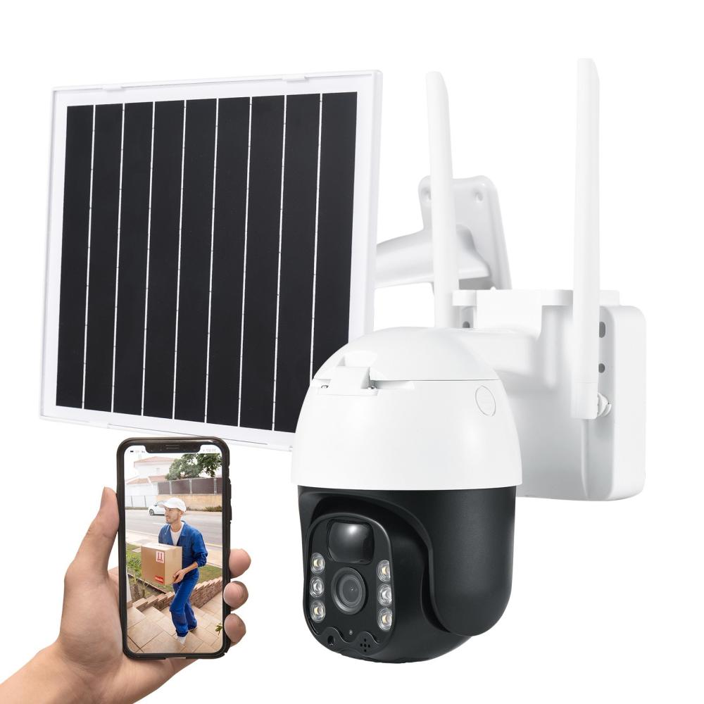 Solar Powered Wireless Monitor Camera 3MP Wall Mount Smart WiFi Camera with Solar Panel  |  Security Cameras Security Cameras Security Cameras