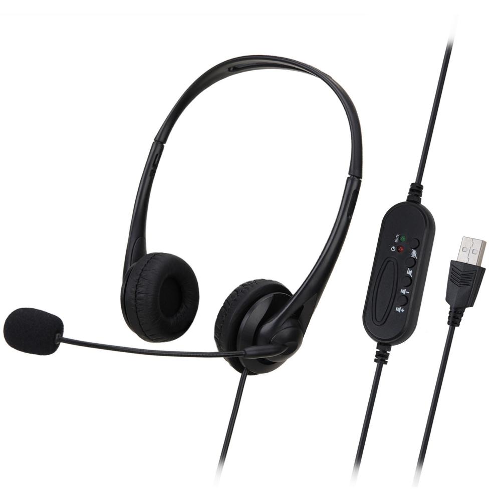 SY490MV Call Center Wired Headset 3.5MM Plug With Microphone Telephone Operator Headphone Noise Canceling for Computer Phones Desktop Boxes  |  Wired Headphone Headphone Black