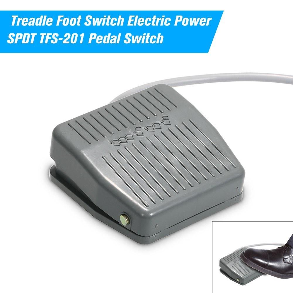 Treadle Foot Switch Electric Power SPDT TFS-201 Pedal Switch DC5-48V / AC24-250V 10A Momentary Control NO/NC Latching Reset Switch  |  Alarm Systems Alarm Systems Alarm Systems