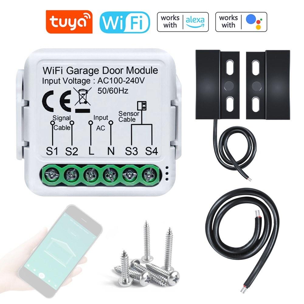 Tuya WiFi Garage Door Opener Controller Mobilephone Remotely APP Control Compatible with Alexa Google Home for Voice Control  |  Smart Home System Smart Device Smart Home System