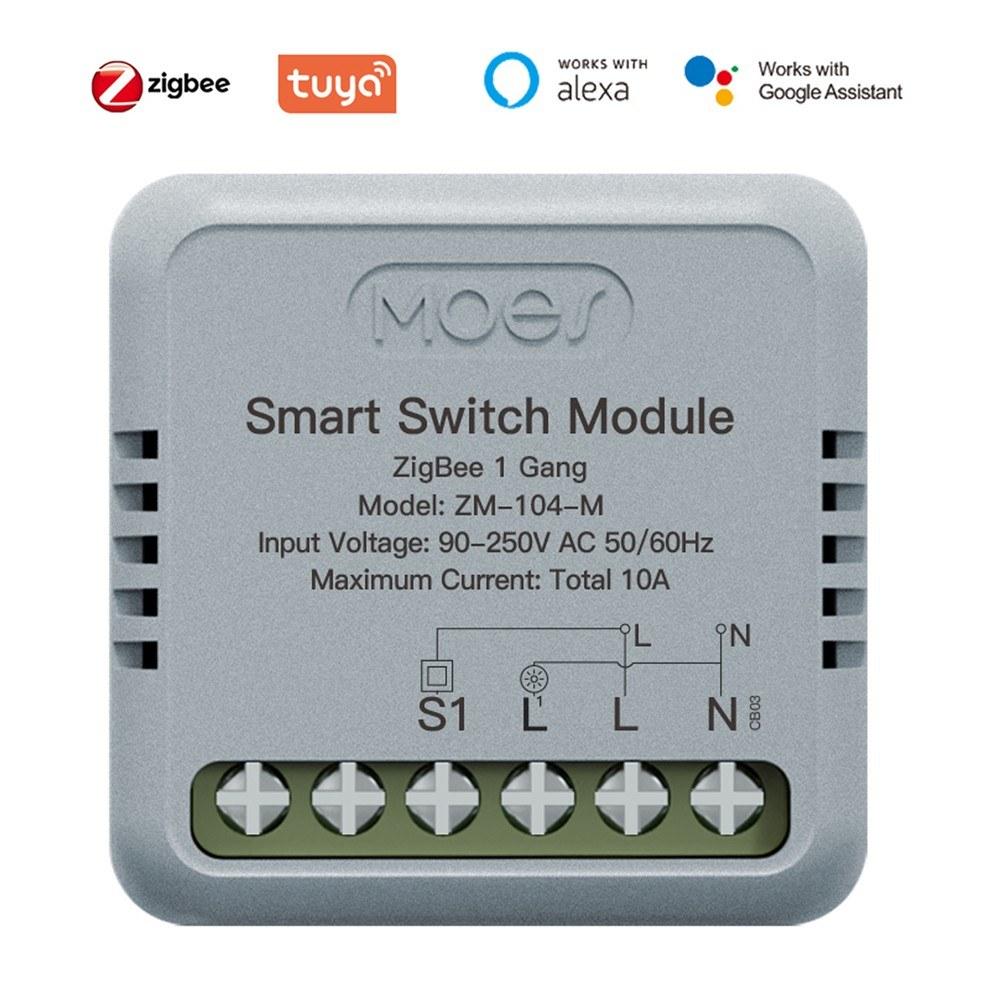 Tuya ZigBee Intelligent Switch Module Portable Home Automation DIY Breaker Timing Control Voice Control Switch Compatible with Google Home and Amazon Alexa  |  Smart Home System Smart Device Smart Home System