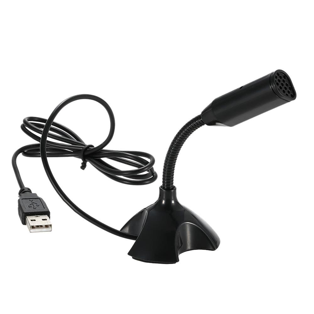 USB Desktop Microphone 360° Adjustable Microphone Support Voice Chatting Recording Mic for PC Mac with a USB port  |  Karaoke Player Karaoke Player Balck