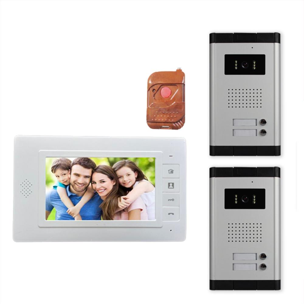 Video Doorbell Dual Units Apartment Video Intercom System 1 Night Vision Camera 7 Inches Monitor  |  Access Control & Intercoms Access Control & Intercoms Access Control & Intercoms