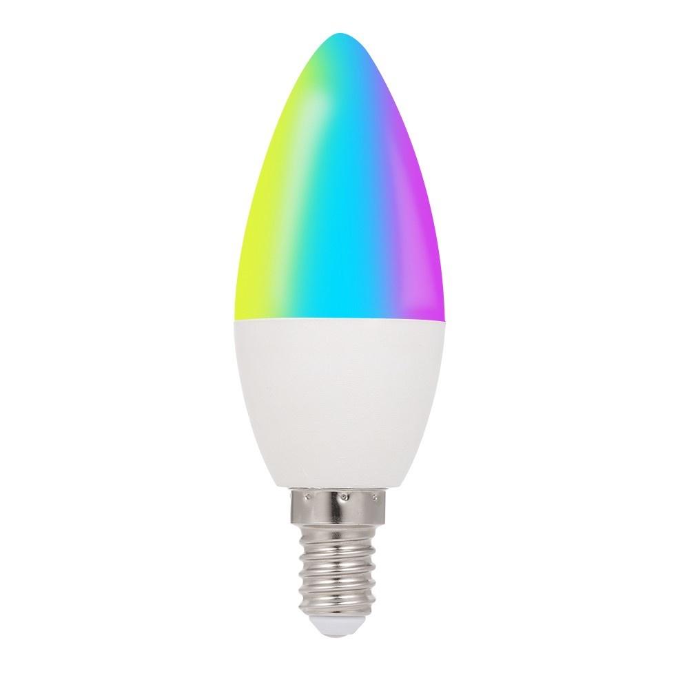 WiFi Smart Bulb RGB+W+C LED Candle Bulb  |  Smart Home System Smart Device Smart Home System