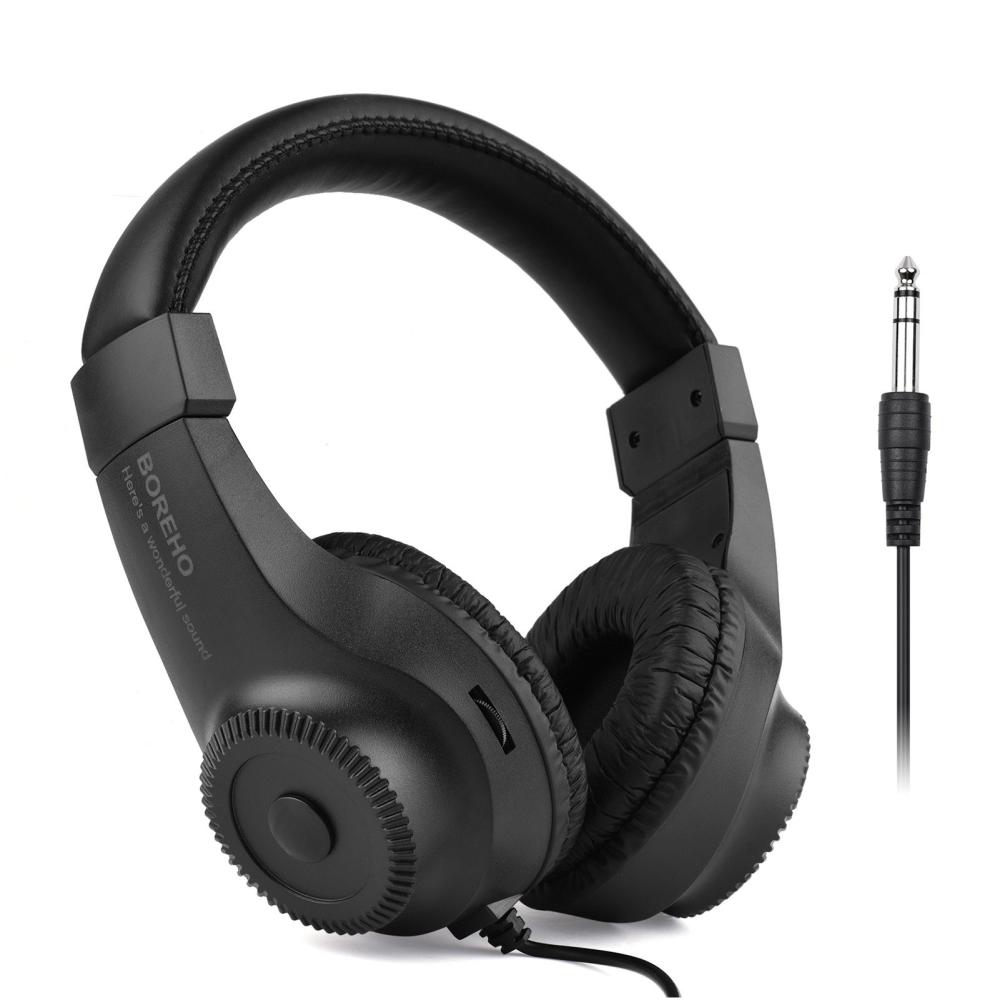 Wired Stereo Monitor Headphones Over-ear Headset with 50mm Driver 6.5mm Plug  |  Wired Headphone Headphone Black