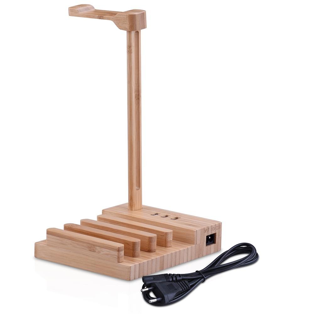 Wooden Headphone Stand Universal Charging Earphone Hanger Holder  |  Headphone Accessories Headphone Headphone Accessories