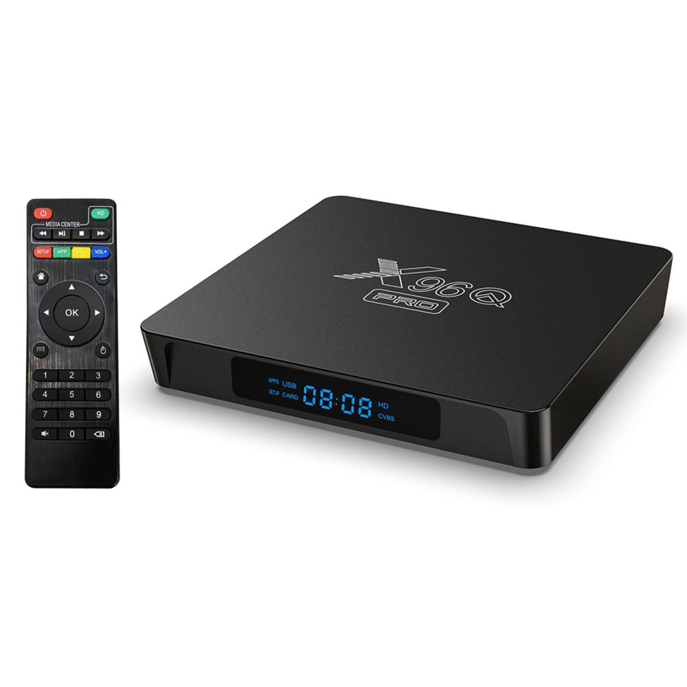 X96Q PRO Android 10.0 Smart TV Box UHD 4K Media Player Allwinner H313 Quad-core H.265 2.4G&5G WiFi 100M LAN Remote Control  |  Android TV Boxes & Accessories Android TV Boxes & Accessories Android TV Boxes & Accessories