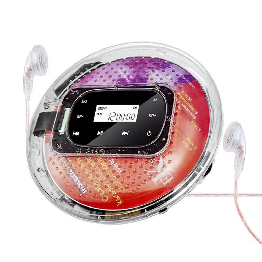 YR-90 Portable CD Player with 3.5mm Wired Headphones Small Music Player Support TF Card Digital Display Touch Button  |  MP3 & MP4 & MP5 Player Audio & Video Player Accessories MP3 & MP4 & MP5 Player