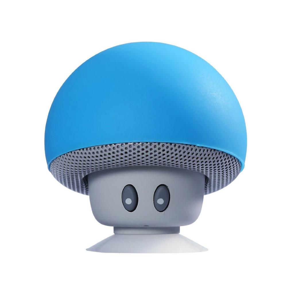 Mini BT Mushroom Speaker Wirelessly Portable Subwoofer with Mic & Suction Cup for Pads/Smartphones  |  Bluetooth Speaker Bluetooth Speaker Black/Blue/Mint Green/Pink/Red/Yellow