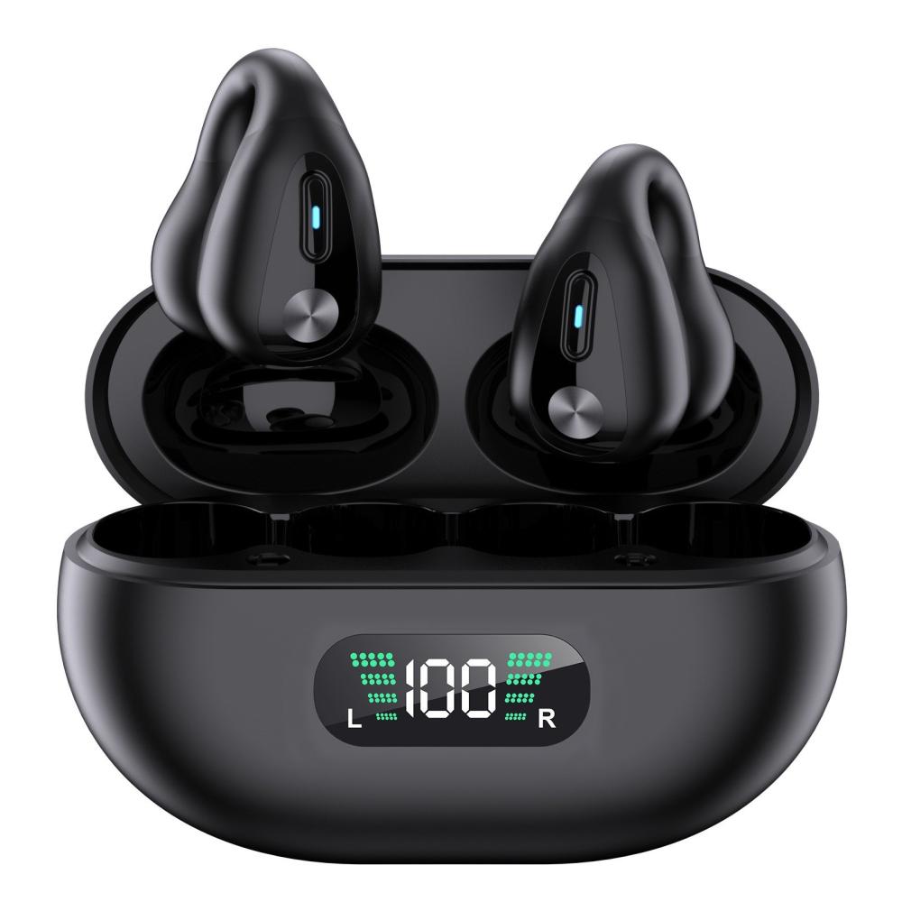 YYK-Q80 Wireless Earbuds Headphones with Earhooks Built-in 350mAh Battery Clip-on Earphone BT5.3 Headset with HiFi Stereo  |  Bluetooth Headphone Bluetooth Headphone Bluetooth Headphone