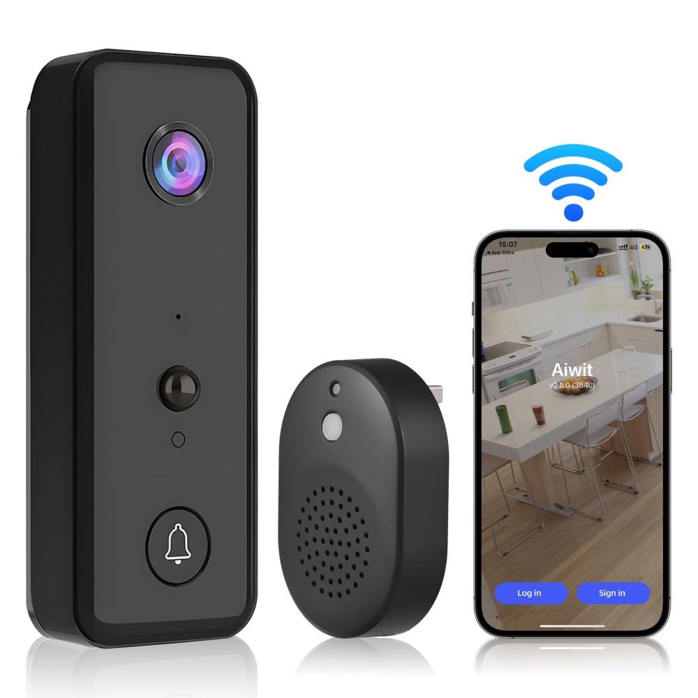 2.4G WiFi Video Doorbell Camera Wireless Doorbell Camera Smart AI PIR Human Detection IP65 Waterproof  |  Smart Home System Smart Device Smart Home System