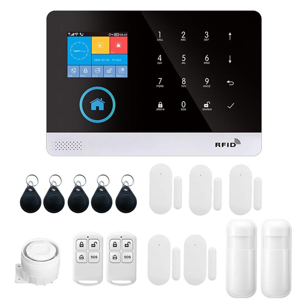 433MHz Wireless WIFI+GSM Auto Dial Alarm Security System LCD Display Door Sensor PIR Motion Sensor  |  Alarm Systems Alarm Systems Alarm Systems